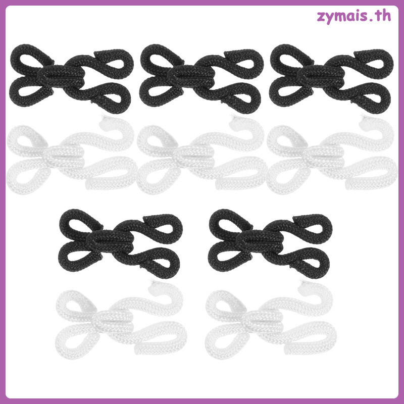 ปิดตะขอและตาเสื้อผ้ายึดตะขอเย็บผ้าตาหัตถกรรม10คู่ zymais