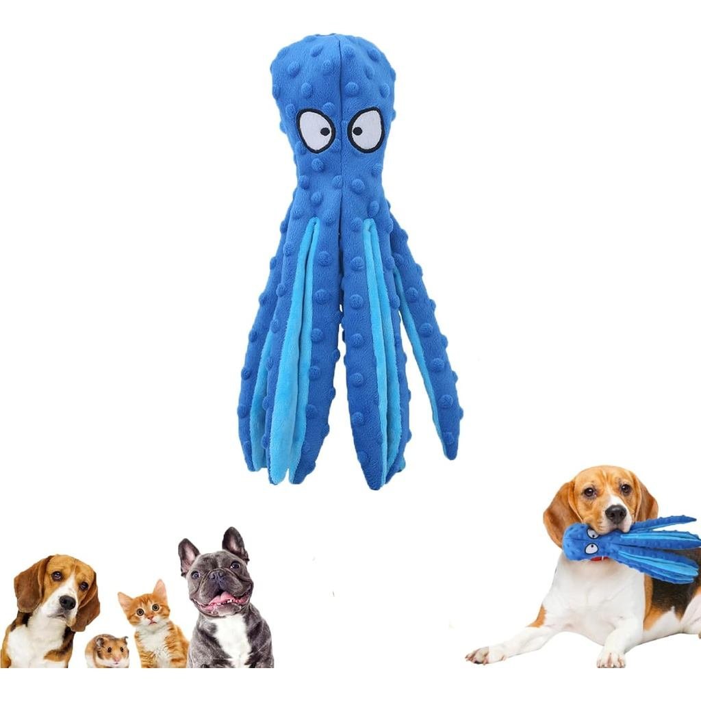 Tinyheartwags Octopus, Whiskerspot Octopus Dog Toy, Whiskerspot Eco-Friend Octopus Plush,ไม่มีบรรจุ 