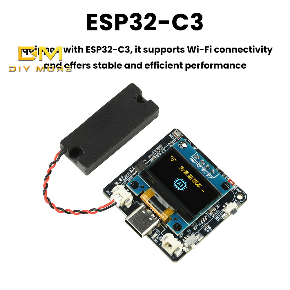 DIYMROE ESP32-C3 0.96 นิ้วบอร์ดพัฒนาหน้าจอ Ai โมดูลเสียงบทสนทนารองรับรวม Xiaozhi/Deepsek/Doubao/Qwen