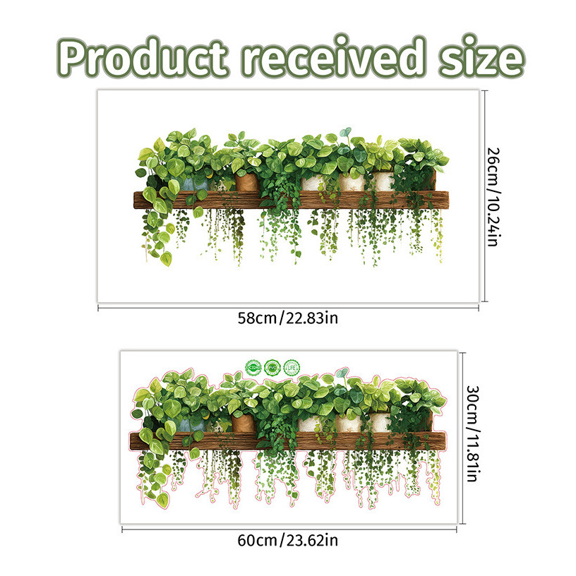 สไตล์พืชสีเขียวสีเขียวDillแขวนสติ๊กเกอร์ติดผนังสีฟ้า-ผนังตกแต่งที่สวยงาม-ห้องนอนห้องนั่งเล่นผนังBeautificationตกแต่งสติ๊กเกอร์ติดผนัง - รูปที่ 7
