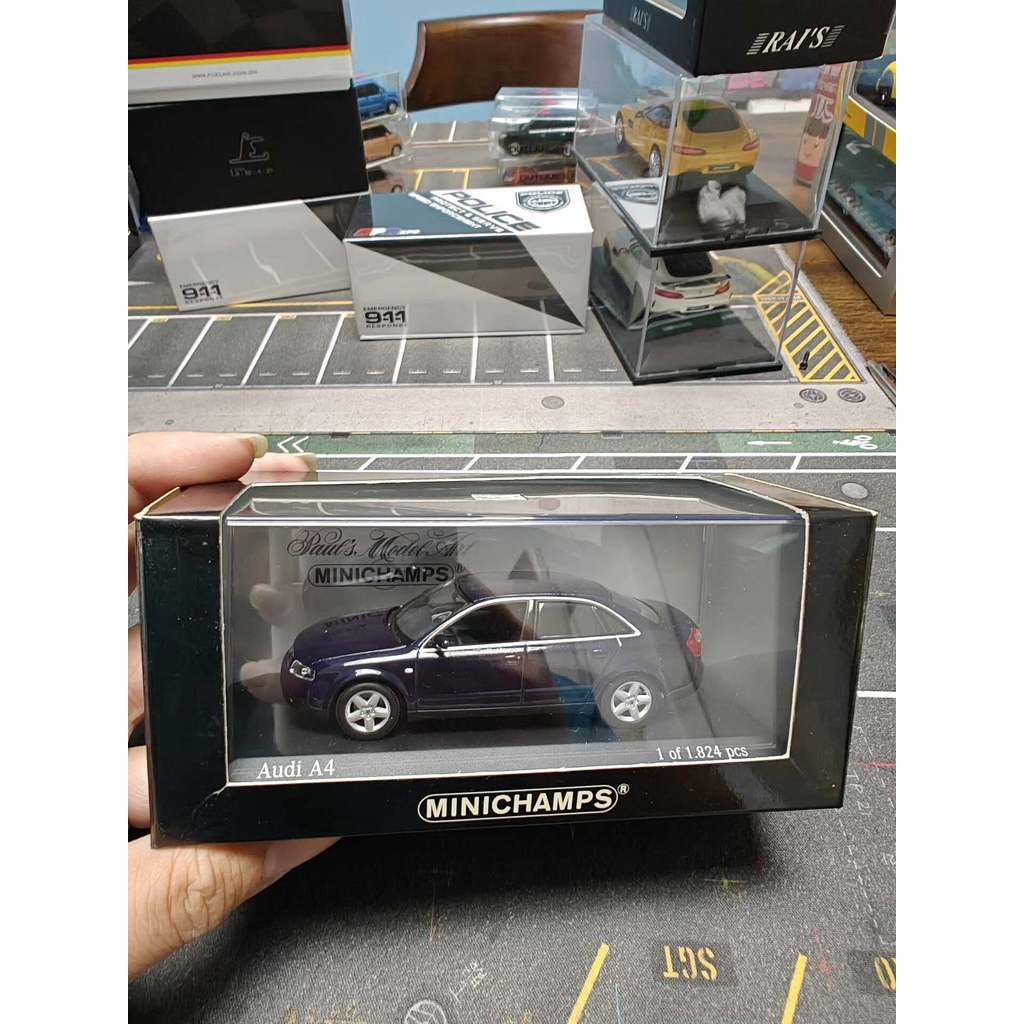 迷你角 1/43 1 43 minichamps audi a4 b6 b7 b8 b9 b5 s4 奥迪 2000 สีเขียว RS4 Avant rs6 a8 a7 a5 a1 a2 a3