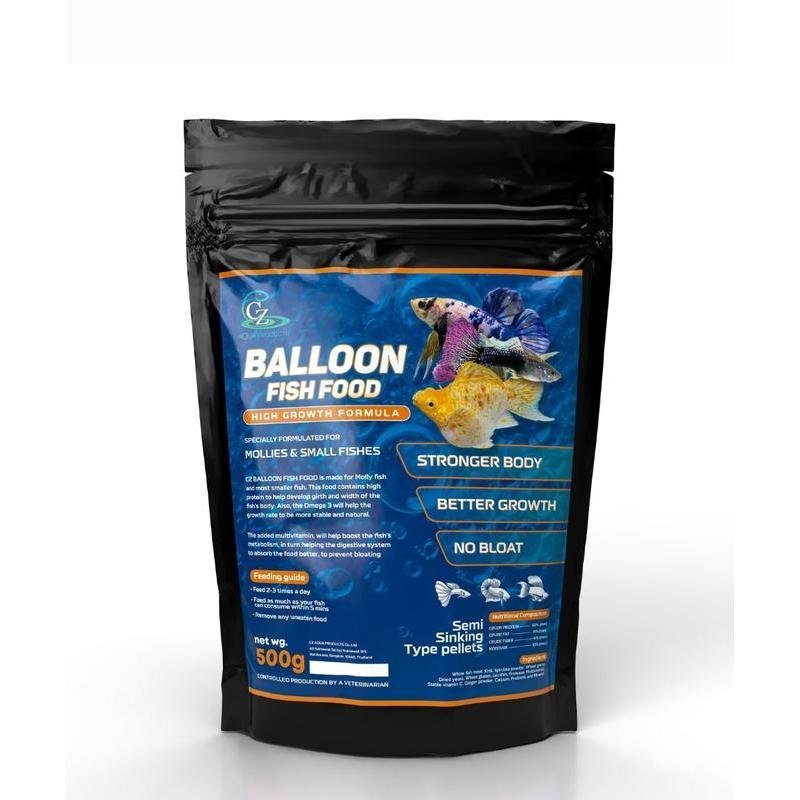 อาหาร Cz Balloon ขนาด 500 กรัมโปรตีนสูง 50 % สำหรับปลาบอลลูนและปลาปากเล็ก ปลาหางนกยูง