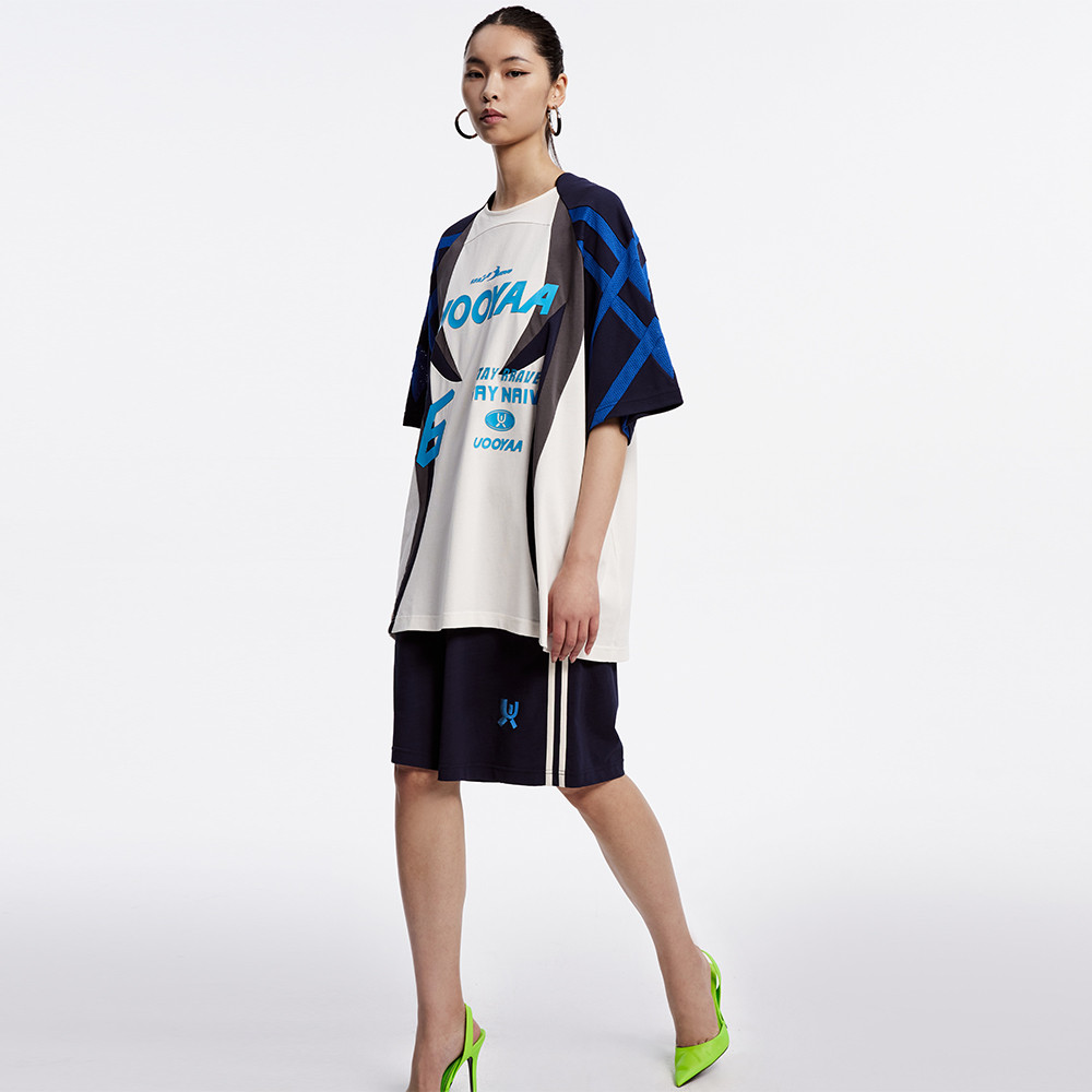 UOOYAA กางเกงขาสั้นลายเบอร์มิวดา ซีรีย์ใหม่ สไตล์ฟุตบอล สำหรับฤดูร้อน