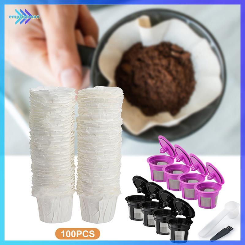 EPMN> กระดาษทิ้งกระดาษกรองกาแฟสําหรับ Keurig Reusable K ถ้วยสําหรับเครื่องชงกาแฟ Keurig Universal Fi