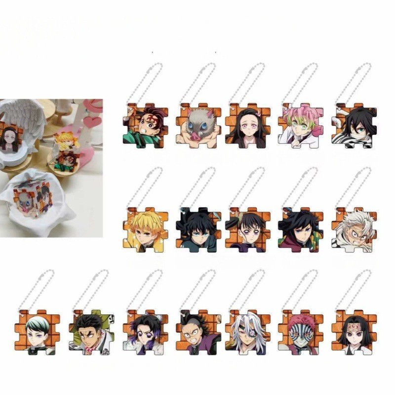 Kamado Tanjirou Agatsuma Zenitsu อะนิเมะ KeyChain ‌‌Hashibira Inosuke พวงกุญแจผู้ชายสําหรับผู้หญิงรู