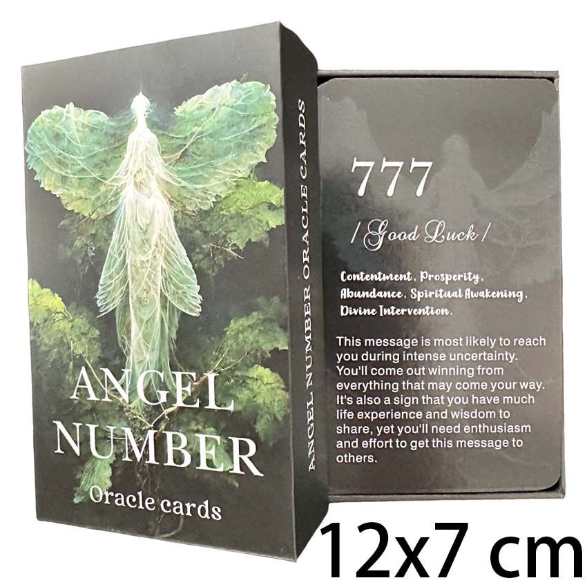 [คลังสินค้าพร้อม] Heaven and Earth Cover 12 * 7 ซม. Angel Number Oracle Card Angel Number Oracle Eng