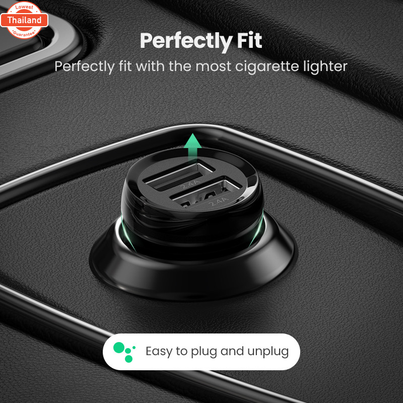 UGREEN 5V4.8A Car Charger for iPhone 15 14 Pro Max Samsung S25 S24 Ultra Model: 50875