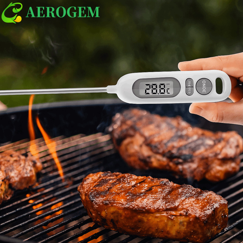 AEROGEM เครื่องวัดอุณหภูมิดิจิตอลในครัว,พร้อมเคสป้องกันเครื่องวัดอุณหภูมิอาหารอิเล็กทรอนิกส์กันน้ํา,แม่เหล็กอย่างรวดเร็วอ่านหน่วยเปิดประทุนอาหารอุณหภูมิ Probe เตาอบ