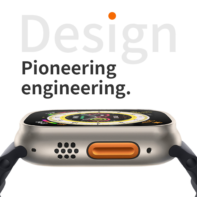 สมาร์ทวอทช์ 49MM HW8 Ultra Max Series 8 อุณหภูมิของร่างกาย Blu