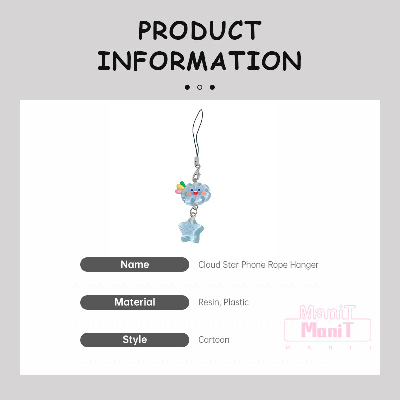 [MTech]น่ารัก เชือกแขวนโทรศัพท์เมฆดาวโทรศัพท์มือถือโซ่ Ins สไตล์นักเรียนโทรศัพท์มือถือโซ่สร้างสรรค์น่ารักกระเป๋าเป้สะพาย - รูปที่ 7