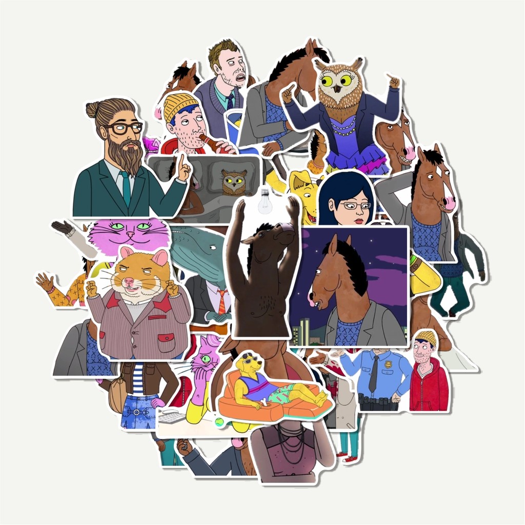 แพ็คสติ๊กเกอร์ BOJACK HORSEMAN | สติ๊กเกอร์ TUMBLR | สติ๊กเกอร์แล็ปท็อปสําหรับกระเป๋าเดินทางและหมวกก