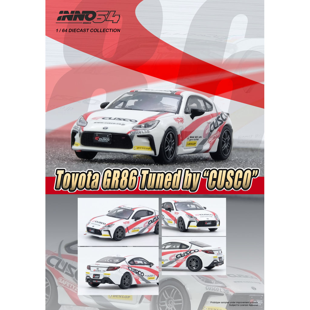 INNO MODELS INNO64 1/64 TOYOTA GR86 TUNED BY CUSCO