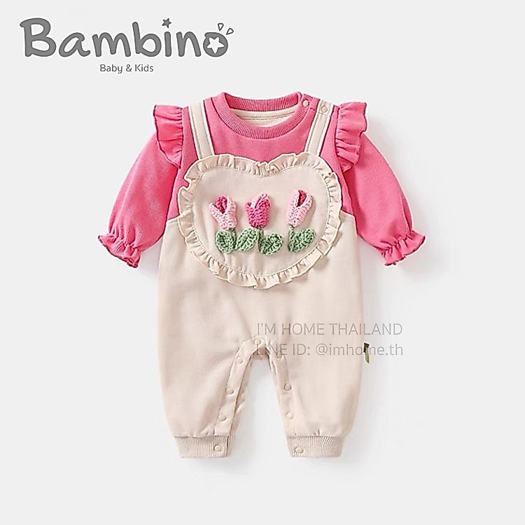 Bambino ชุดจั๊มสูทเด็กทารกผู้หญิง ชุดรอมเปอร์  ชุดบอดี้สูท   ชุดเด็กอ่อน ชุดเด็กแรกเกิด  Baby Bodysuits Jumpsuits