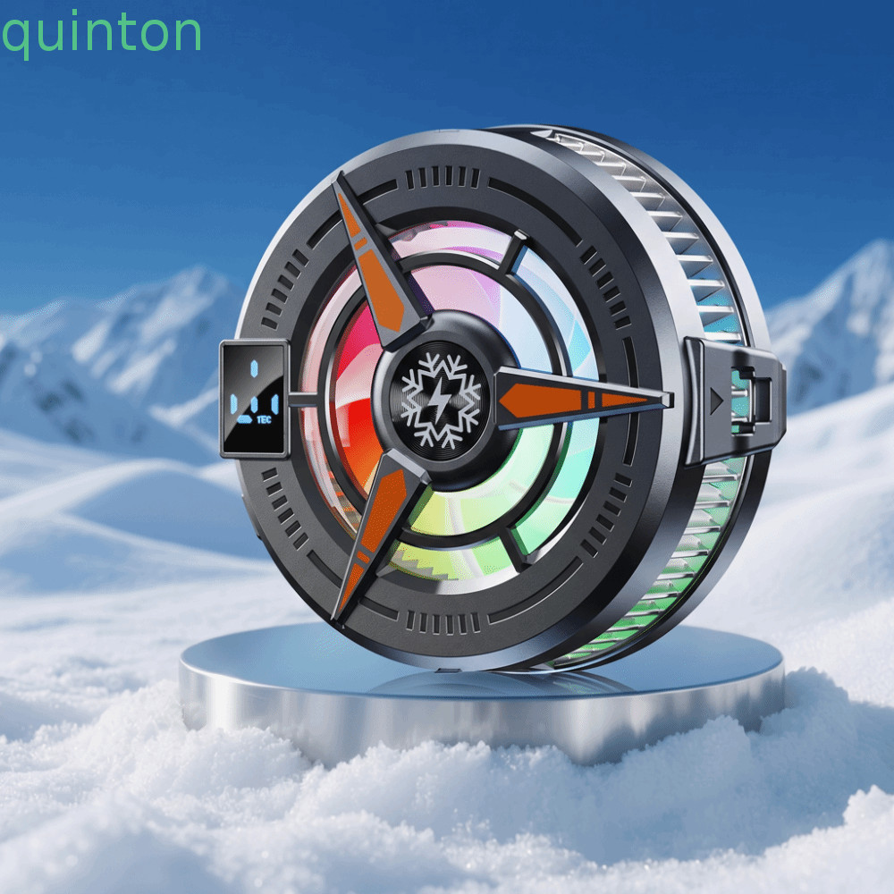 QUINTON Semiconductor Phone Cooler, Back Clip 5V 3A Mobile Phone Cooling Fan, Magnetic Display Power