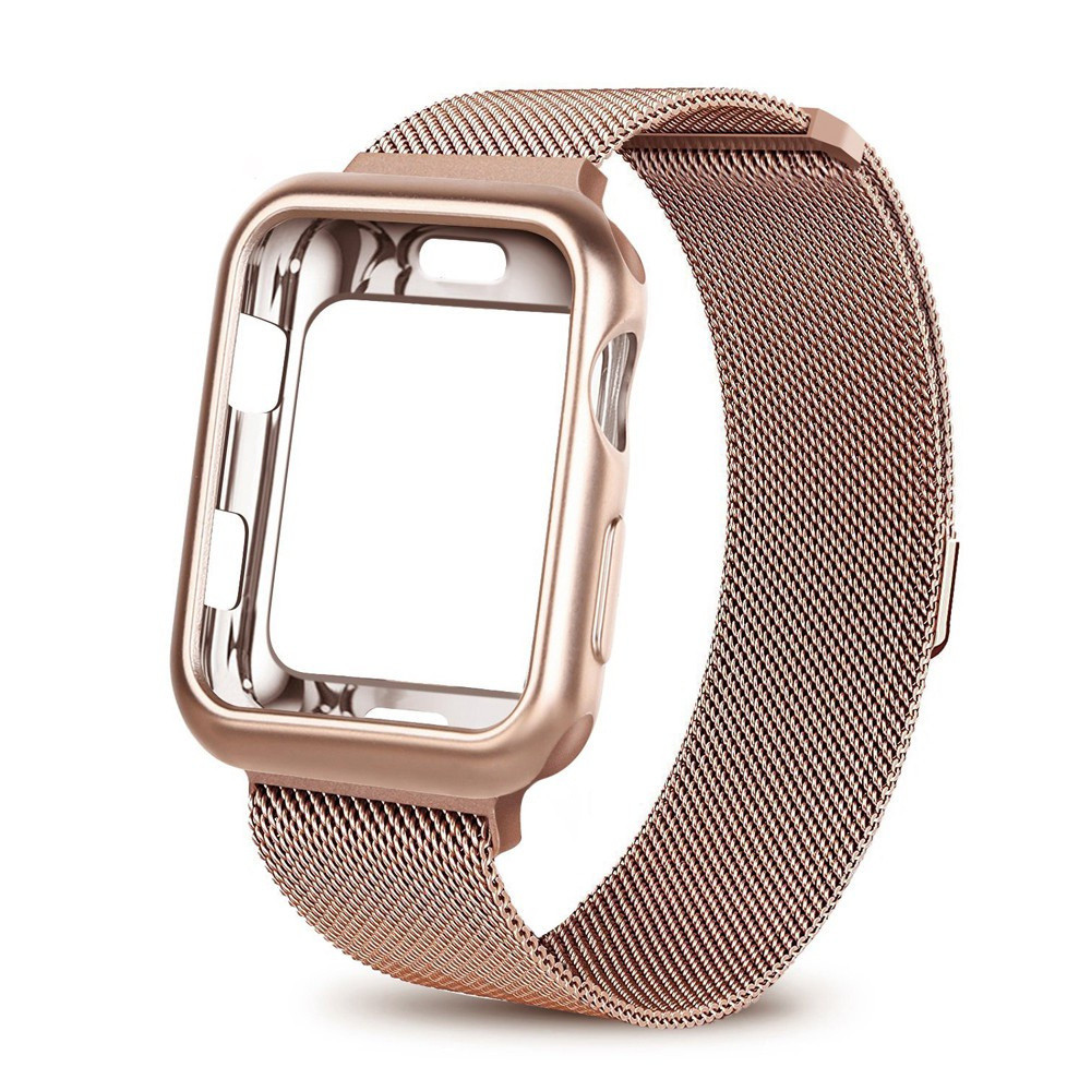 สายรัด+เคสสําหรับ iWatch Series 10 11 46 มม.42 มม.45 มม.41 มม.38 มม.42 มม.44 มม.40 มม.Iwatch Series 11/7/6/SE/5/4/3/2/1