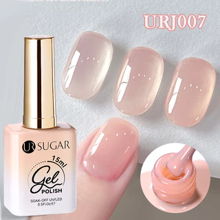 【Local】UR SUGAR 15ml Jelly Pink Nail Gel Polish Pudding Translucent Color Gel กึ่งถาวร UV Gel Nail Art Soak Off Vanish