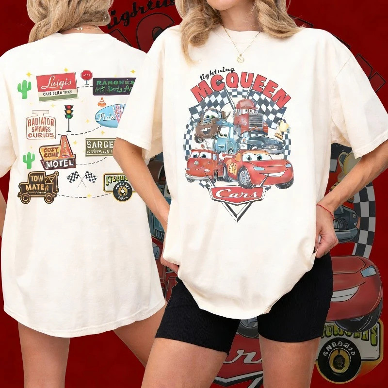 เสื้อยืด Disney Cars Comfort Colors ลาย Radiator Springs ลาย Cars Land Disney Trip Cars Movie ลาย Li