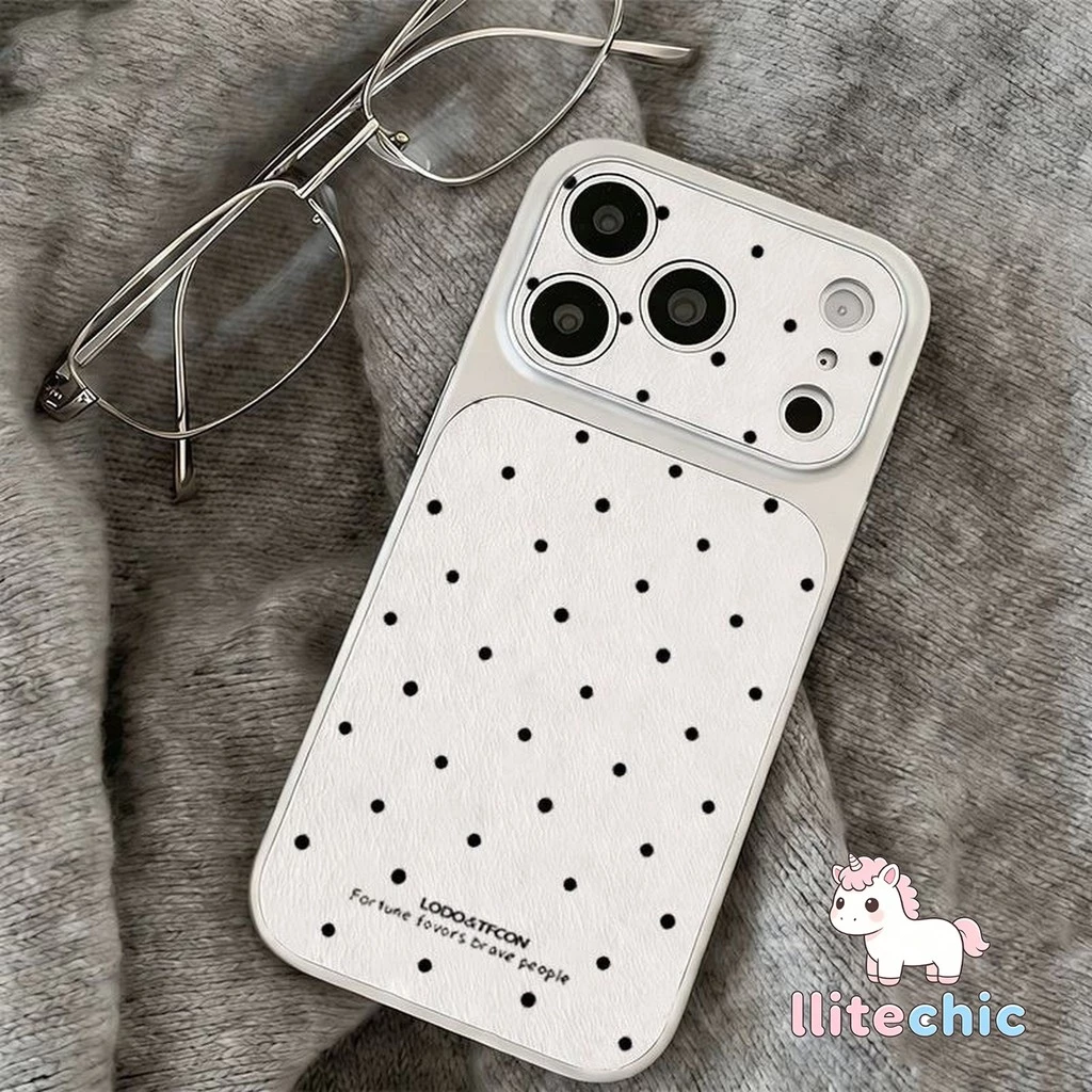 เคสไอโฟน17 11 13จุดสีดำ เปลี่ยนหน้าปก เคสสไตล์ใหม่ เข้ากันได้กับIPhone 17 14 11 13 16 12 15 Pro Max AIR 14 16 15 Plus