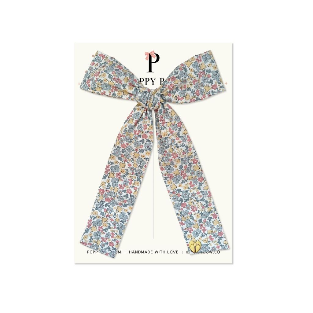 Poppy Bow Premium Oversize Classic Bow // English Garden