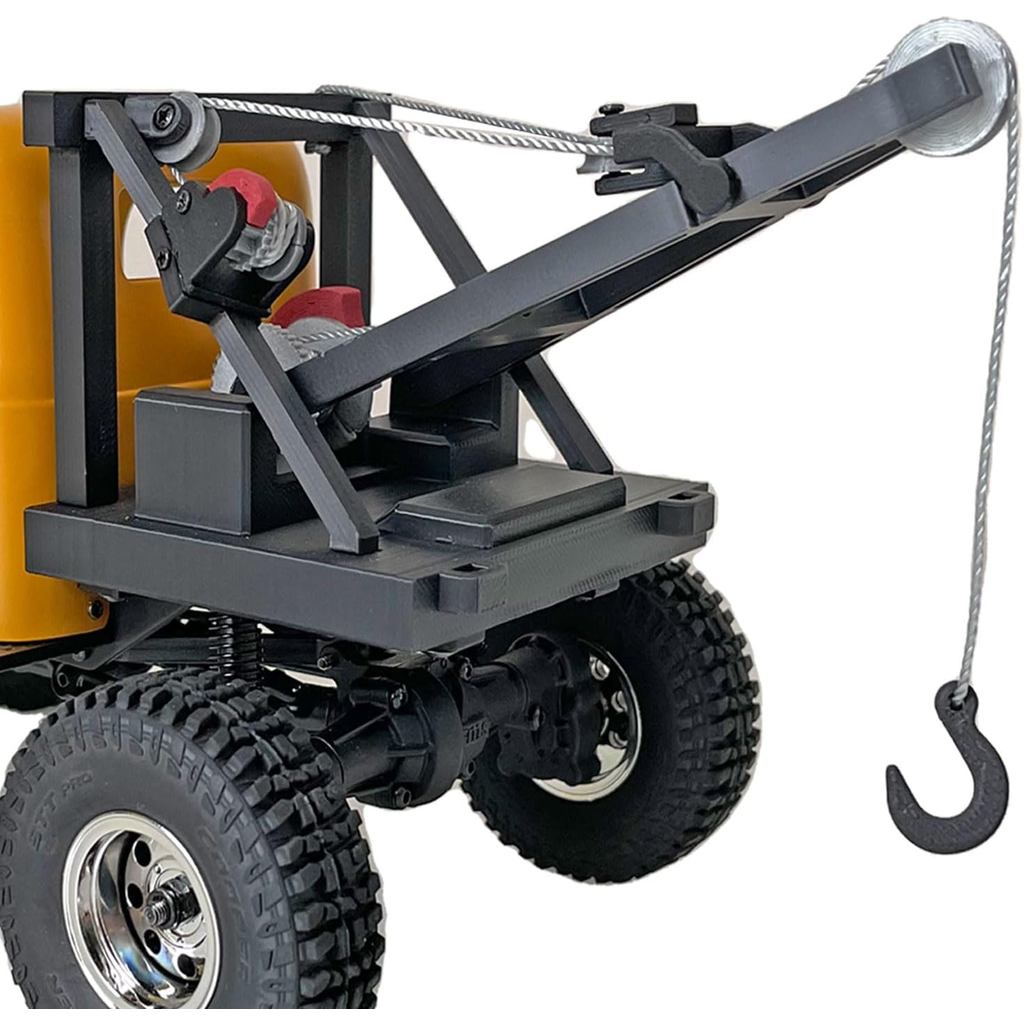 ชิ้นส่วนอัพเกรด Wrecker สําหรับเตียงรถบรรทุกตีนตะขาบ FCX24 Power Wagon RC (ไม่รวมรถบรรทุก)- สีดํา