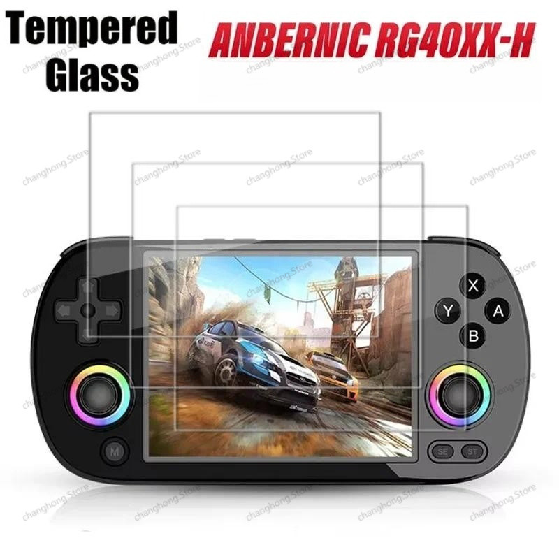 กระจกนิรภัยป้องกันสําหรับ ANBERNIC RG40XX H RG40XXH Anti-scratch หน้าจอป้องกันฟิล์มสําหรับ RG40XX H 
