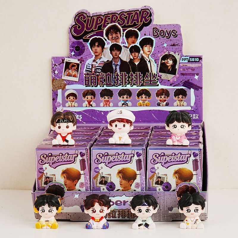 สินค้าคนดังการ์ตูนแถวนั่งน่ารักเม็ดกล่องลึกลับ Yang Bowen Zuo Qi Letter Zhang Guiyuan Chen Junming Z
