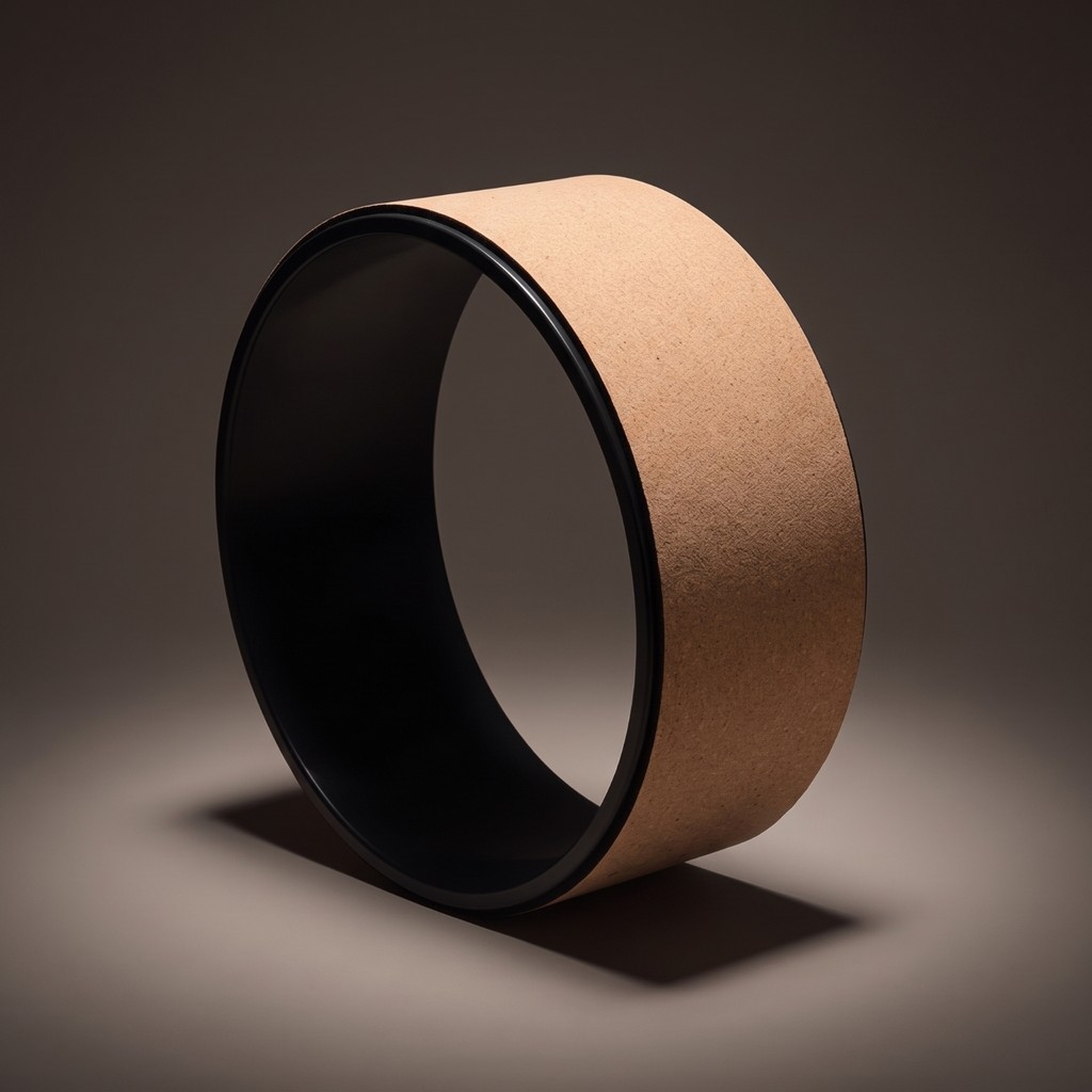 Cork Fitness Wheel Supportive Fitness Wheel อุปกรณ์ออกกําลังกายพร้อมความยืดหยุ่นรูปทรงโค้งมนบรรเทาอา