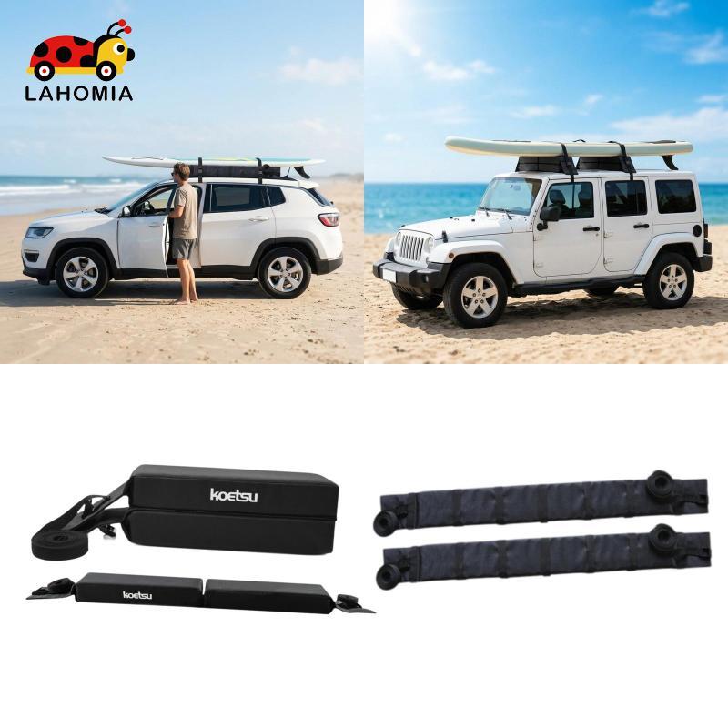 [Lahomia] Universal Kayak Roof Rack Compact Soft Roof Pad Anti Slip Secure สําหรับ Inflatable Paddle