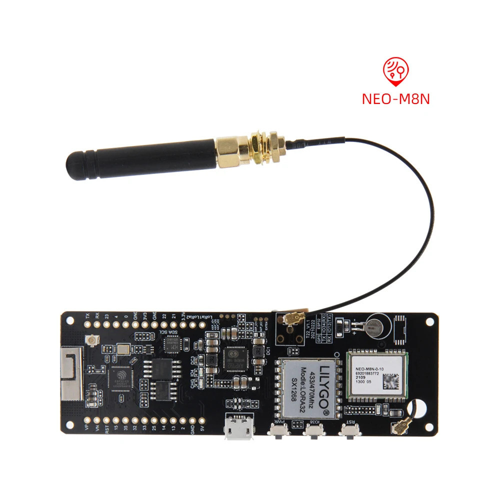 100% ใหม่ยี่ห้อใหม่ LILYGO TTGO T-Beam V1.2 ESP32 LoRa 433/868/915/923MHZ GPS NEO-M8N WiFi ไร้สายบลู