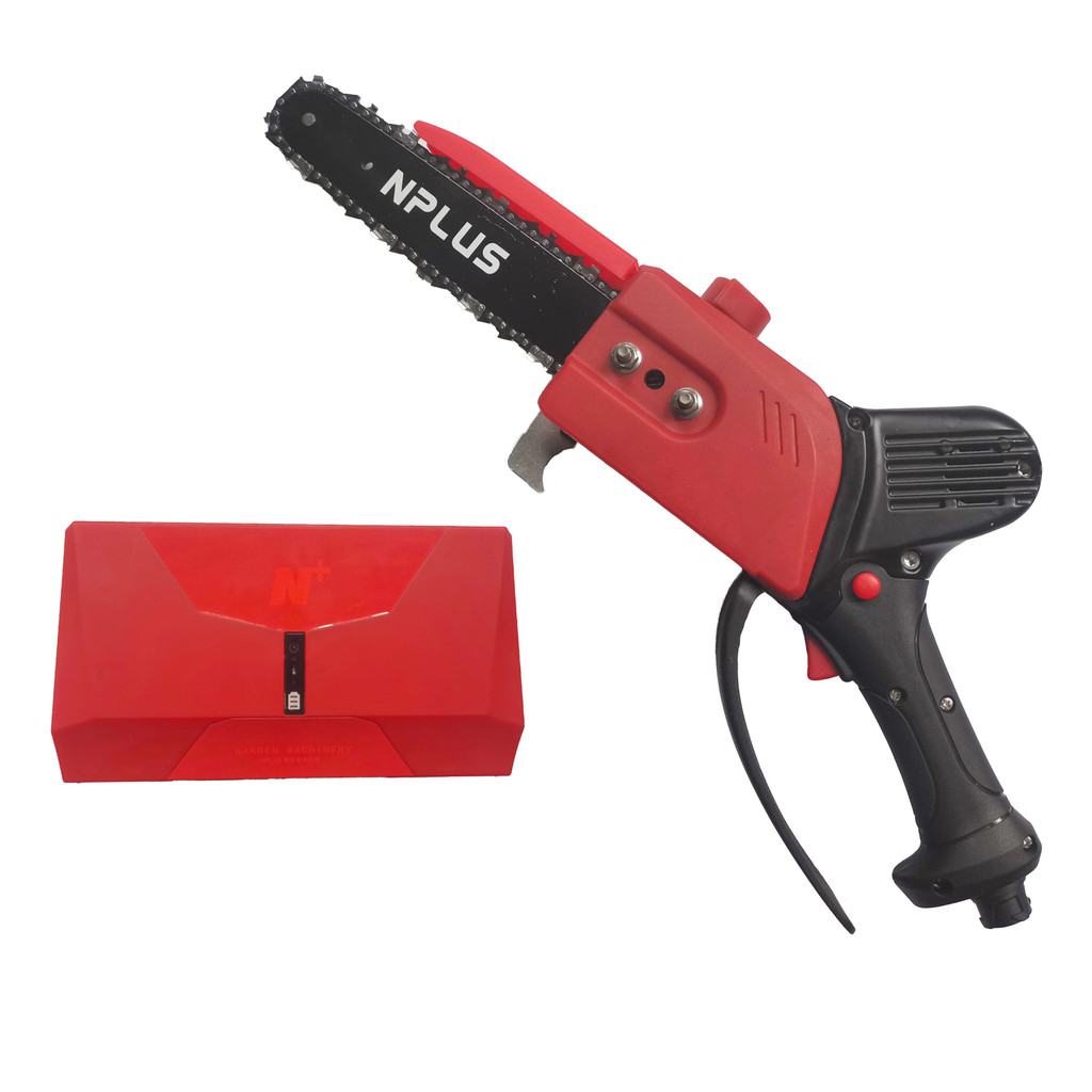 ผู้ขายที่ดีที่สุด Nplus Mini Saw Chain แบตเตอรี่เลื่อยลูกโซ่แบบพกพาไฟฟ้าไร้สายขนาด 8 นิ้วพร้อมมอเตอร