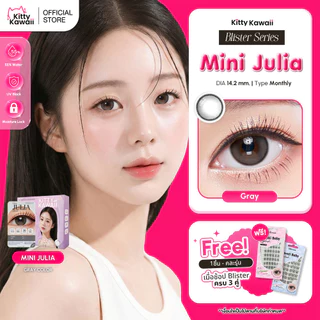 Kitty Kawaii Contact Lens : Mini Julia Gray (Blister pack) - คอนแทคเลนส์รายเดือน