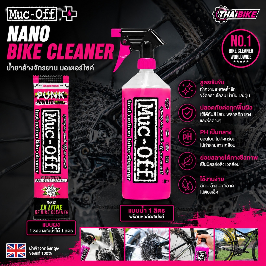น้ำยาล้างจักรยาน ทำความสะอาด MUC-OFF Nano Bike Cleaner