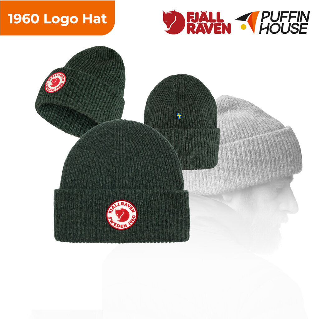 Fjallraven หมวกไหมพรม นุ่มและอบอุ่น 1960 Logo Hat