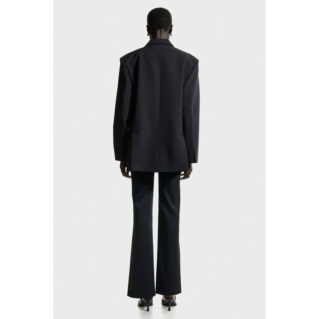 H&M(เอชแอนด์เอ็ม) กางเกงผ้าซาตินทรงบูทคัท Women Bootcut satin trousers 1315584_1