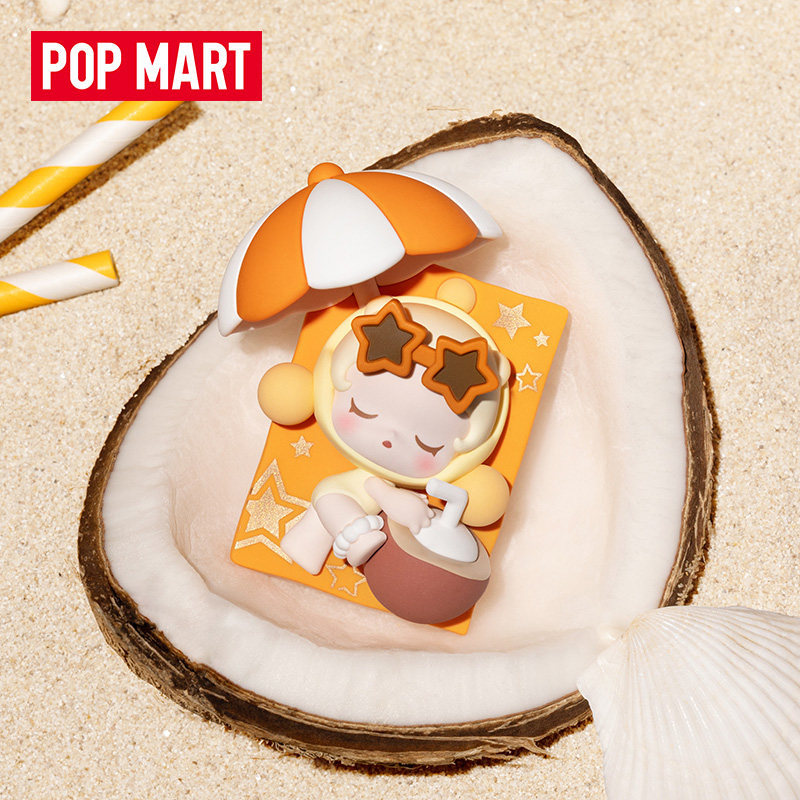 สินค้าใหม่ POPMART Bubble Mart Bubble Cute Particles Island Vacation Series สติ๊กเกอร์ติดตู้เย็น Mystery Box Peripheral Home Gift