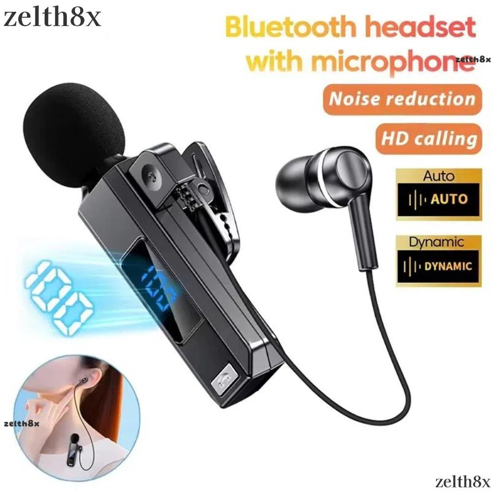 ZELTH หูฟังแบบหนีบคอปก, หูฟังไร้สายโทร HD 5.5, พร้อมการชาร์จตัดเสียงรบกวนพร้อมหูฟังไมโครโฟน