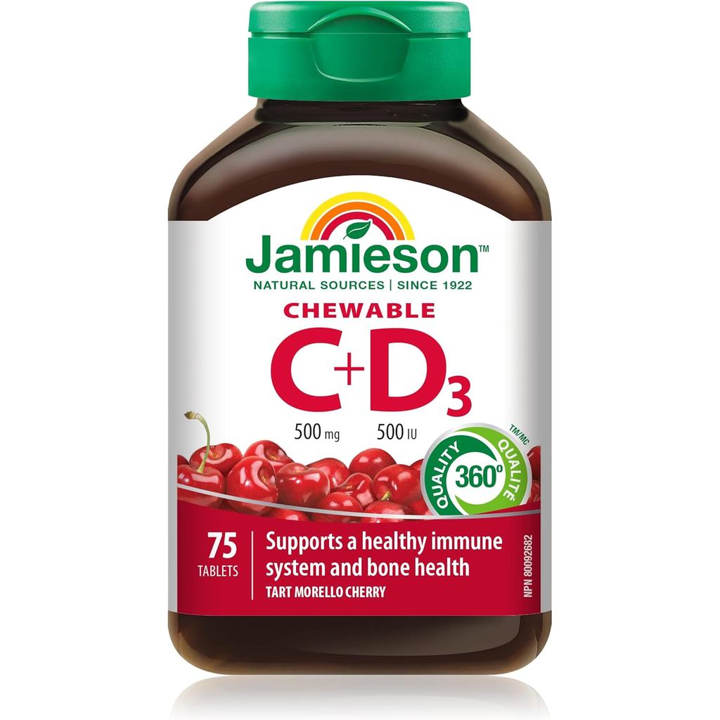 Jamieson Vitamin C + D Chewable, 75 แท็บสําหรับ ASIN B00CP7Q59Q