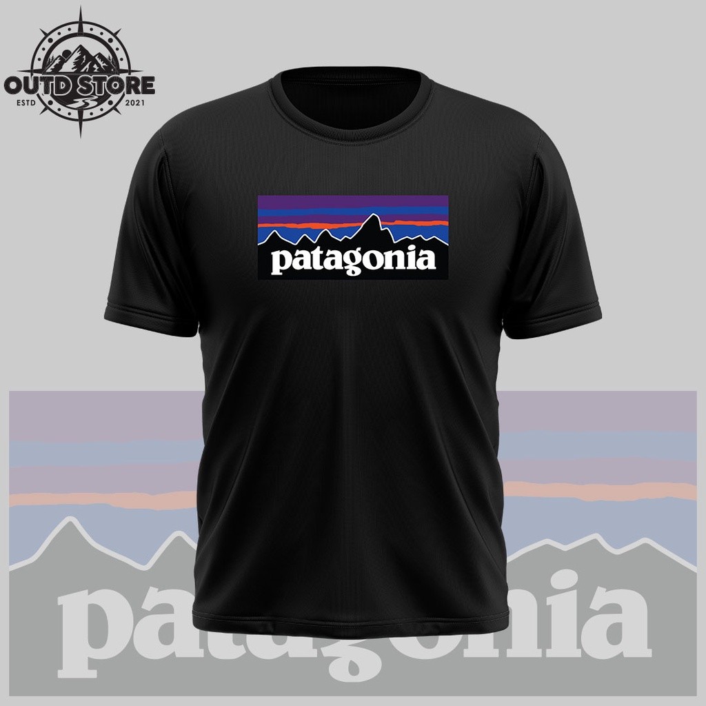 003 Va Patagonia เสื้อยืด Baju Patagonia (เสื้อยืดไมโครไฟเบอร์) เสื้อยืดกลางแจ้ง เดินป่า จักรยาน