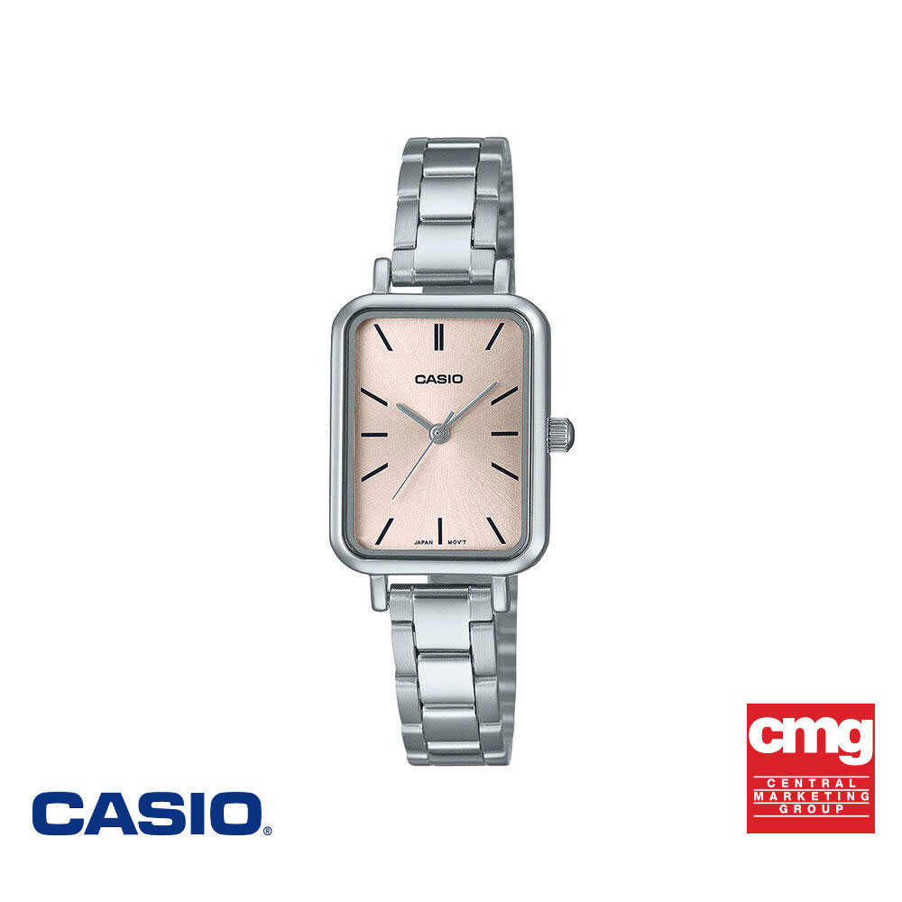 CASIO นาฬิกาข้อมือ CASIO รุ่น LTP-V009D-4EUDF วัสดุสเตนเลสสตีล สีชมพู