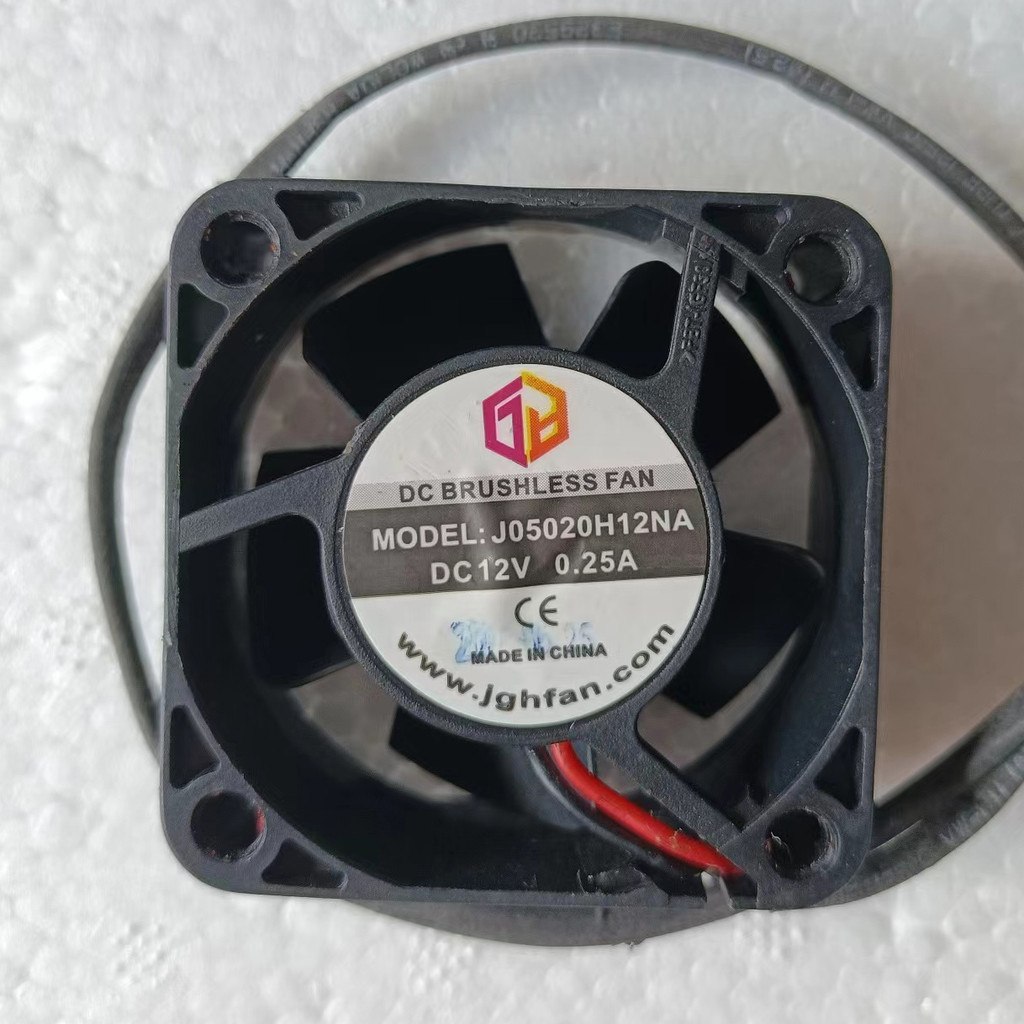 ยี่ห้อใหม่ J05020H12NA DC12V 0.25A 5020 2 สายอินเวอร์เตอร์พัดลมระบายความร้อน 5 ซม.