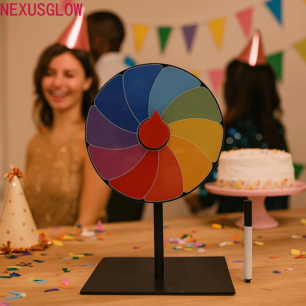 NEXUSGLOW Reusable Fortune Wheel, Spin Wheel Interactive Color Rooutlet Wheel,การสอน Props แก้ไข Spi