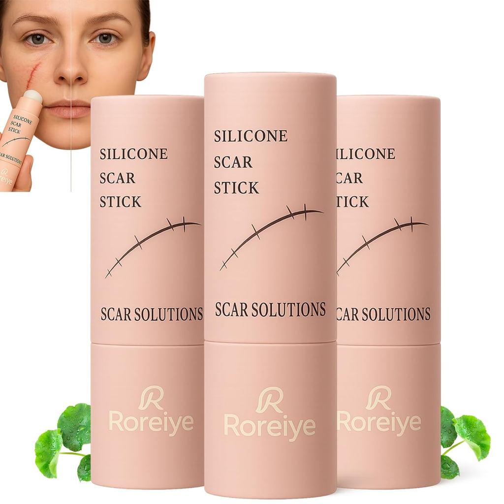 3 ชิ้น Scar Solutions Silicone Scar Stick - 60% Silicone-Reduction Wrinkles &Scar Solutions พร้อมสาร