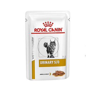 (( ยกกล่อง 12 ซองแมว )) Royal canin Urinary s/o pouch cat Exp.11/2027 ซองละ 85 กรัม โรคนิ่วแบบเปียก