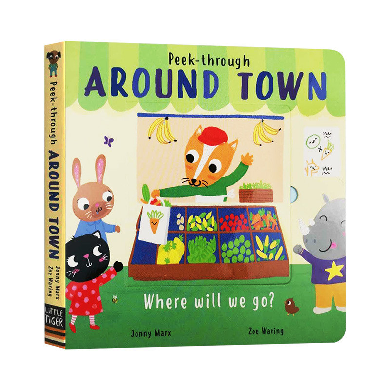 Huayan Original Peek Town Series Flip Book Town English Peek Through Around Town