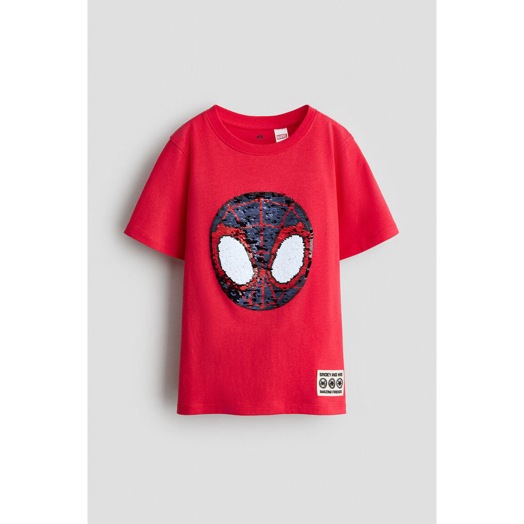 H&M(เอชแอนด์เอ็ม) เสื้อยืดปักเลื่อมแบบพลิกกลับด้านได้ เด็กชาย 1215311_8