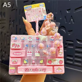 FG น่ารัก Anti-Anxiety Dpression ของเล่น 26 คีย์ Cli ปุ่มของเล่นน้ําหนักเบากระเป๋าจี้สําหรับ Office Break Relax HS