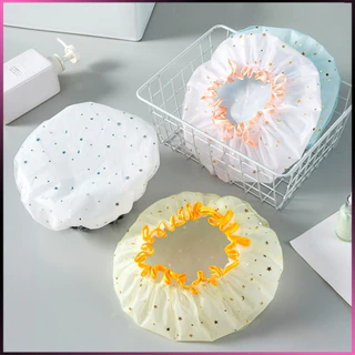 NKK หมวกคลุมผมอาบน้ํา แบบหนาพิเศษ กันน้ํา สองชั้น ลายน่ารัก Shower cap