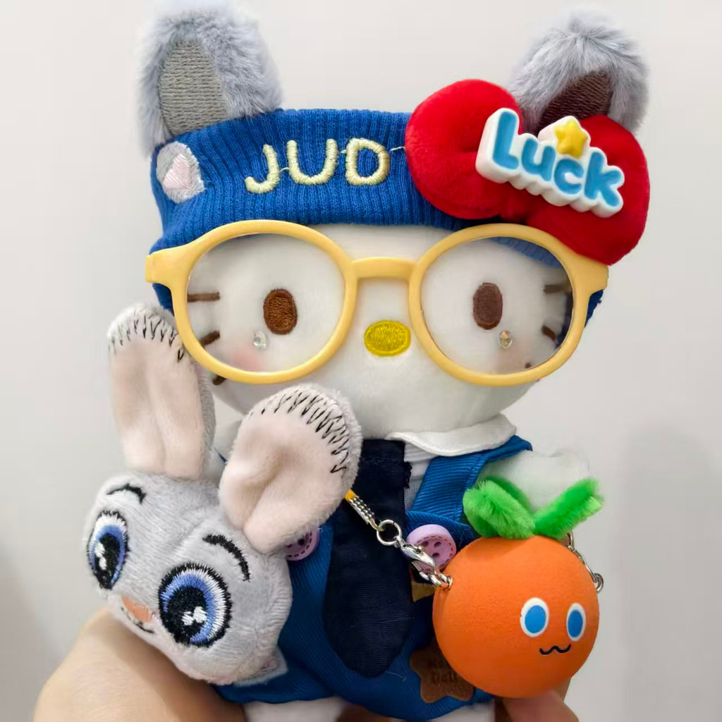 จี้ของเล่นตุ๊กตา Sanrio Hello Kitty พวงกุญแจการ์ตูนแมว KT น่ารัก ของตกแต่งกระเป๋าเป้ตุ๊กตา Hello Kitty