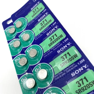 ถ่านกระดุม SR920SW Sony แท้ รุ่น 371 / 920 SR920SW 1.55V (1 แถบ มี 5 ก้อน) for Longines Tissot