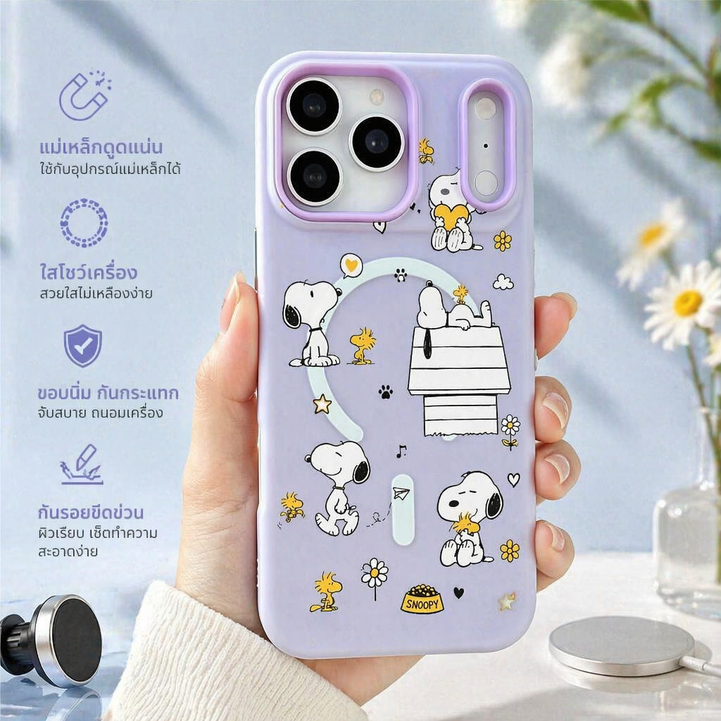 เคสไอโฟน เคส iphone เคสเจลลี่แม่เหล็ก สีพาสเทล ลายน่ารัก กันกระแทก iPhone 11 12 13 14 15 16 17 HHGDCXK24